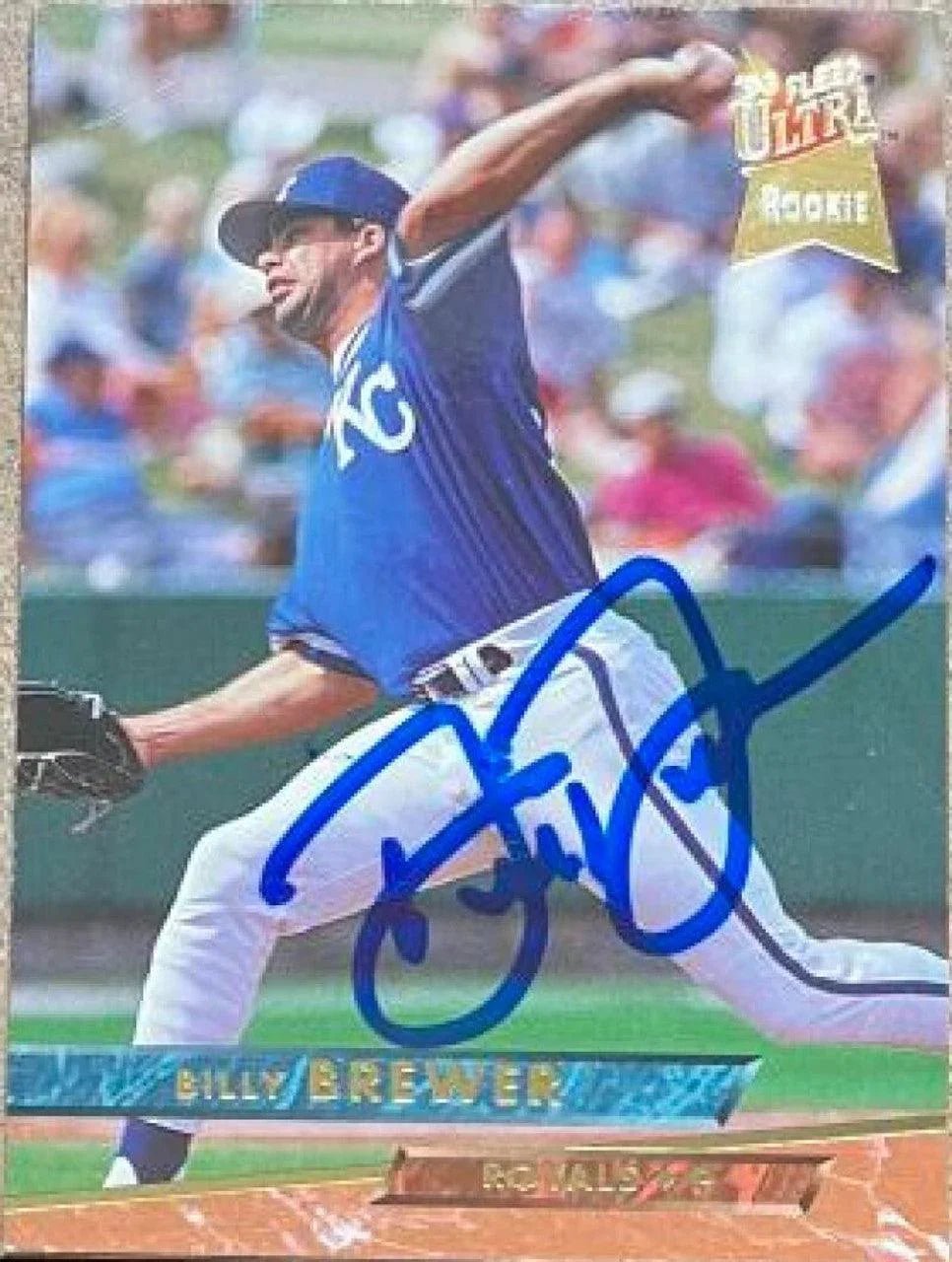 Billy Brewer Signed 1993 Fleer Ultra Baseball Card - Kansas City Royals