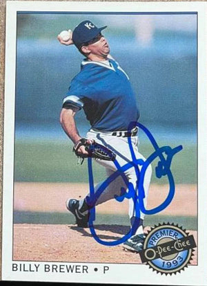 Billy Brewer Signed 1993 O-Pee-Chee Premier Baseball Card - Kansas City Royals