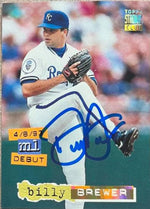Billy Brewer Signed 1994 Stadium Club Golden Rainbow Baseball Card - Kansas City Royals