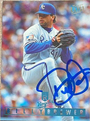 Billy Brewer Signed 1995 Fleer Ultra Baseball Card - Kansas City Royals - PastPros