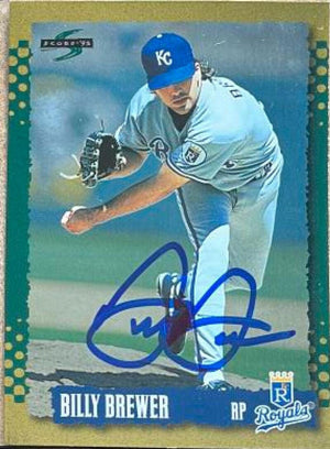 Billy Brewer Signed 1995 Score Gold Rush Baseball Card - Kansas City Royals - PastPros