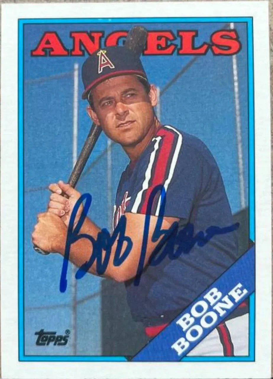 Bob Boone Signed 1988 Topps Baseball Card - California Angels