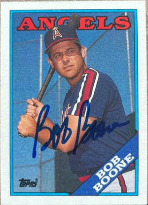 Bob Boone Signed 1988 Topps Baseball Card - California Angels