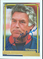 Bob "Buck" Rodgers Signed 1992 Topps Gold Winner Baseball Card - California Angels