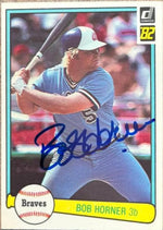 Bob Horner Signed 1982 Donruss Baseball Card - Atlanta Braves
