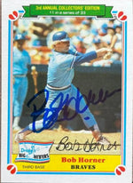 Bob Horner Signed 1983 Topps Drake's Big Hitters Baseball Card - Atlanta Braves