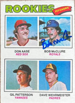 Bob McClure Signed 1977 Topps Baseball Card - Kansas City Royals