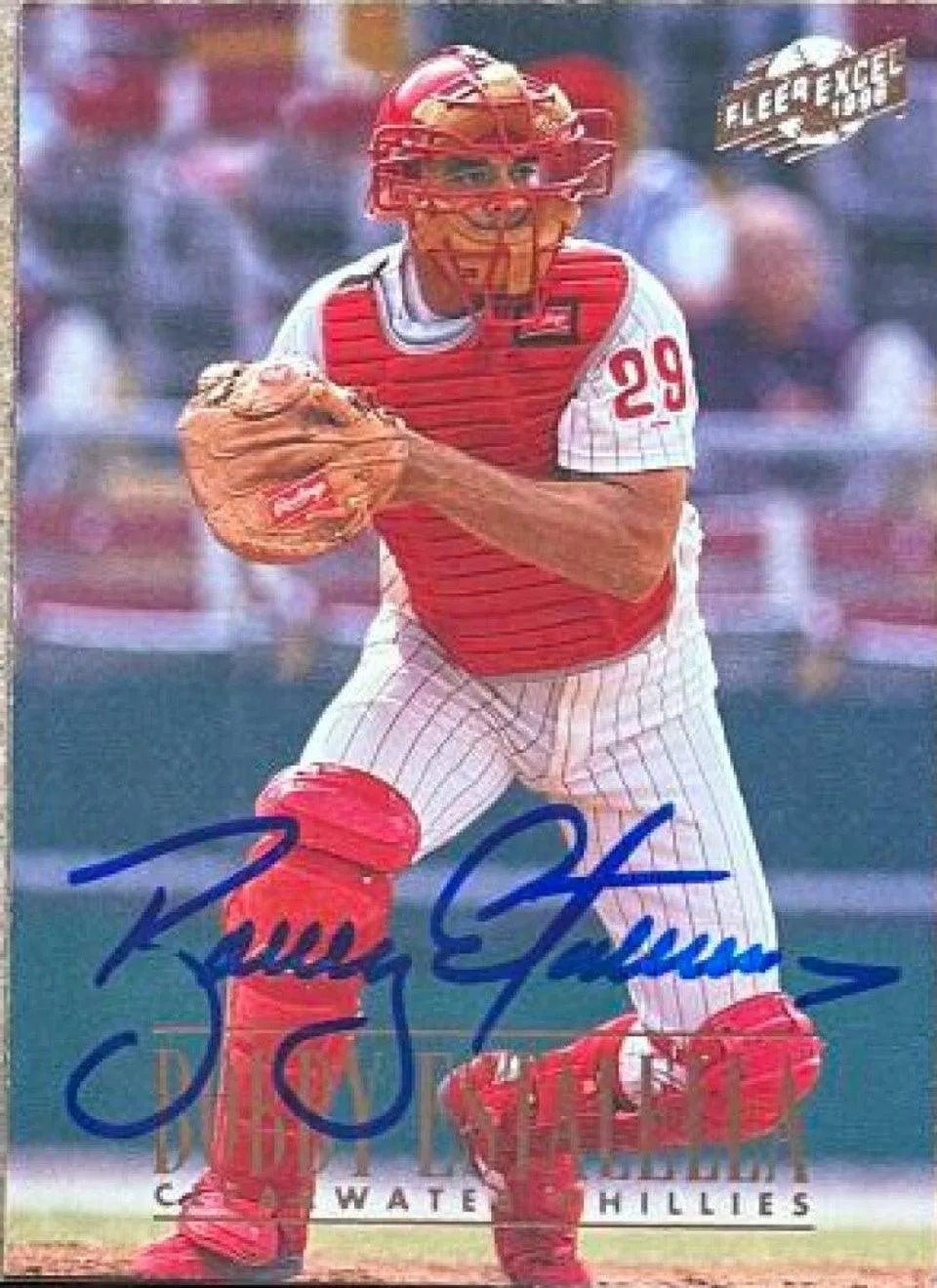 Bobby Estalella Signed 1996 Fleer Excel Baseball Card - Clearwater Phillies