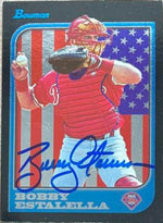 Bobby Estalella Signed 1997 Bowman International Baseball Card - Philadelphia Phillies