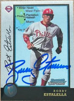 Bobby Estalella Signed 1998 Bowman Chrome International Baseball Card - Philadelphia Phillies