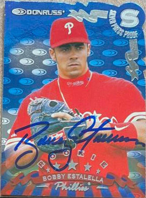 Bobby Estalella Signed 1998 Donruss Press Proofs SIlver Baseball Card - Philadelphia Phillies - PastPros