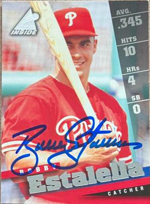 Bobby Estalella Signed 1998 Pinnacle Inside Baseball Card - Philadelphia Phillies - PastPros