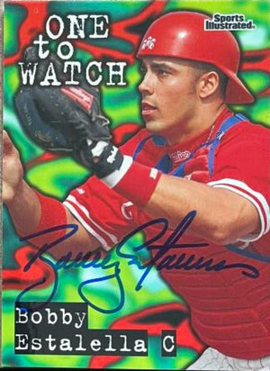 Bobby Estalella Signed 1998 Sports Illustrated Baseball Card - Philadelphia Phillies - PastPros