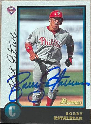 Bobby Estalella Signed 1998 Stadium Club Bowman Prospect Previews Baseball Card - Philadelphia Phillies - PastPros