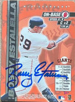 Bobby Estalella Signed 2000 MLB Showdown Pennant Run Baseball Card - San Francisco Giants