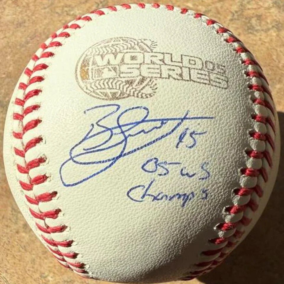 Bobby Jenks Signed Rawlings Official 2005 World Series Baseball w/Insc  - Chicago White Sox