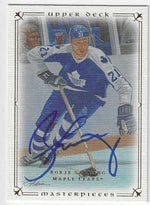 Borje Salming Signed 2008-09 Upper Deck Masterpieces Hockey Card - Toronto Maple Leafs