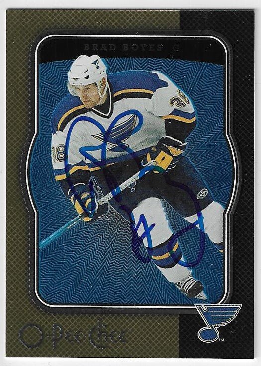 Brad Boyes Signed 2007-08 O-Pee-Chee Micromotion Hockey Card - St Louis Blues