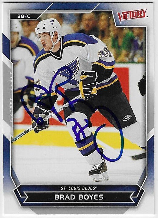 Brad Boyes Signed 2007-08 Upper Deck Victory Hockey Card - St Louis Blues
