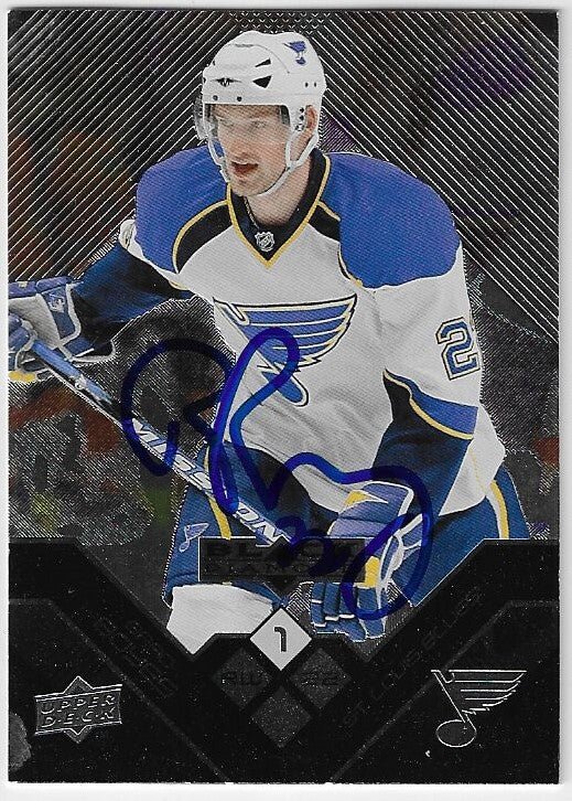 Brad Boyes Signed 2008-09 Upper Deck Black Diamond Hockey Card - St Louis Blues