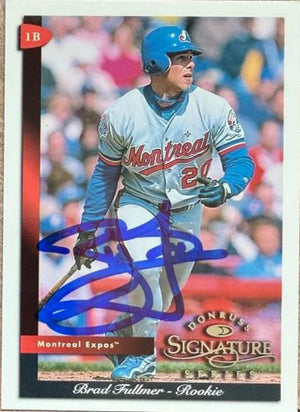 Brad Fullmer Signed 1998 Donruss Signature Baseball Card - Montreal Expos #88 ROO