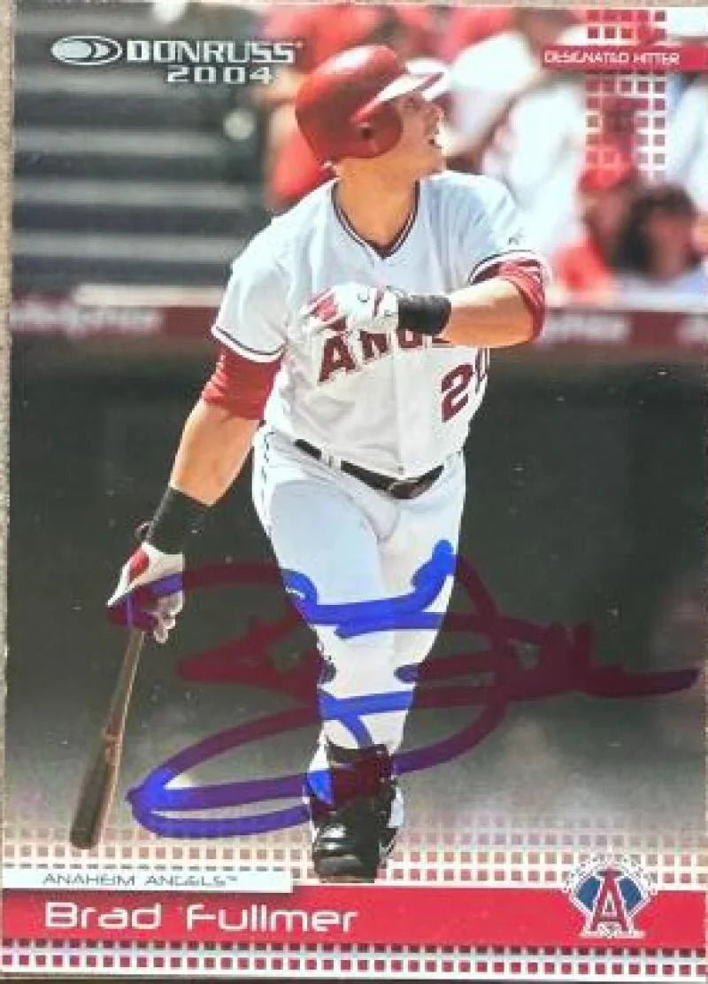 Brad Fullmer Signed 2004 Donruss Baseball Card - Anaheim Angels #72