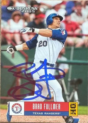 Brad Fullmer Signed 2005 Donruss Baseball Card - Texas Rangers #72