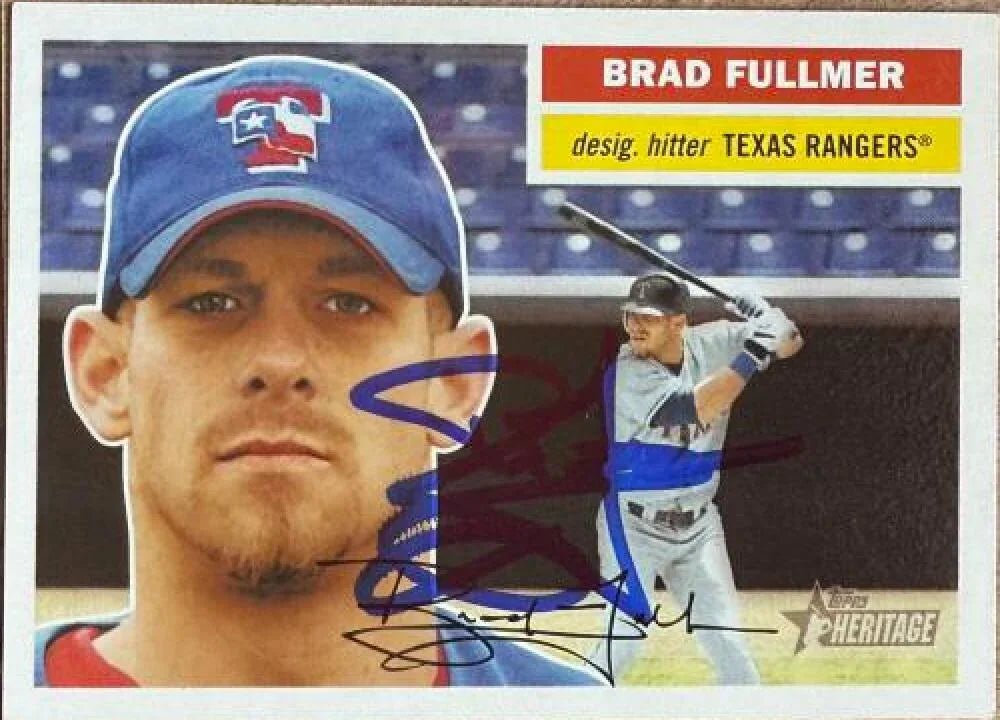 Brad Fullmer Signed 2005 Topps Heritage Baseball Card - Texas Rangers #215