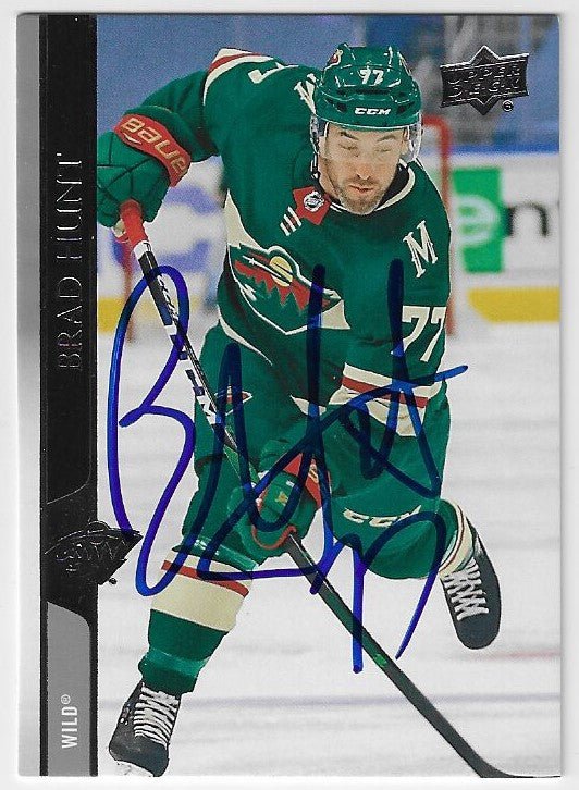 Brad Hunt Signed 2020-21 Upper Deck Hockey Card - Minnesota Wild