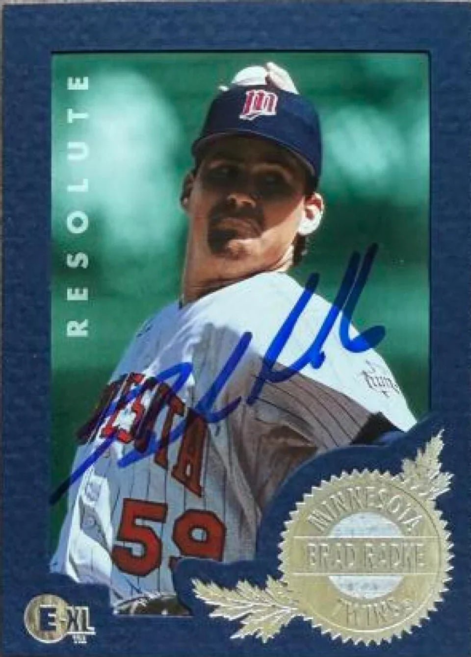 Brad Radke Signed 1996 E-Motion XL Baseball Card - Minnesota Twins