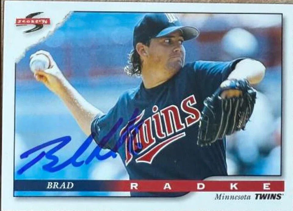 Brad Radke Signed 1996 Score Baseball Card - Minnesota Twins