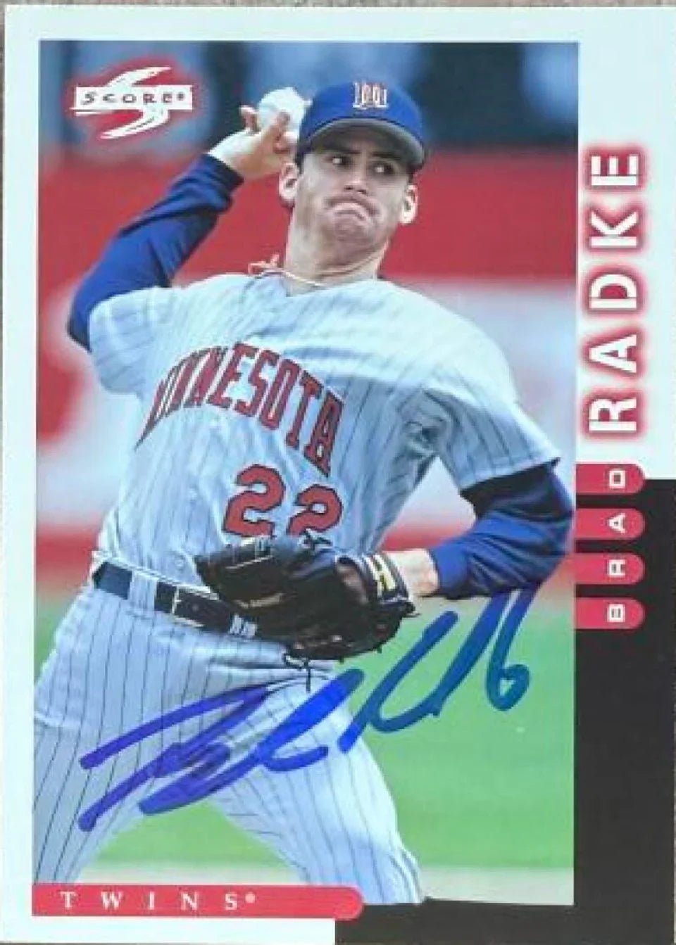 Brad Radke Signed 1998 Score Baseball Card - Minnesota Twins