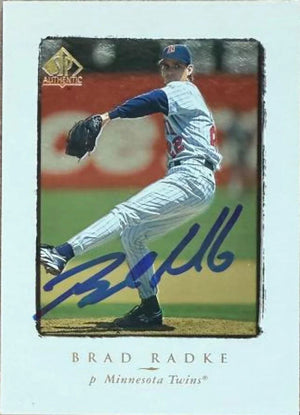 Brad Radke Signed 1998 SP Authentic Baseball Card - Minnesota Twins