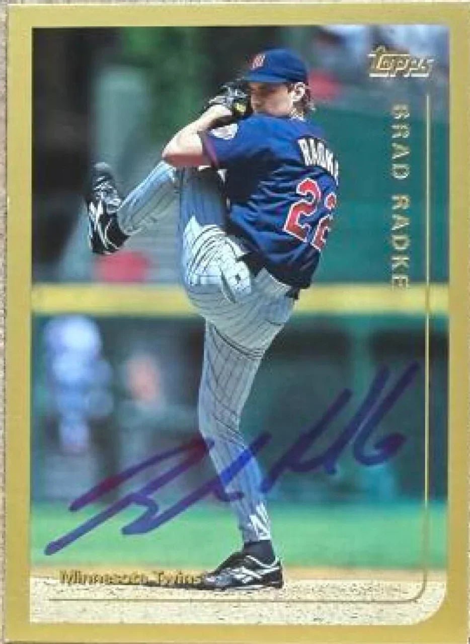 Brad Radke Signed 1999 Topps Baseball Card - Minnesota Twins