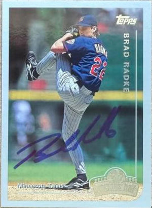 Brad Radke Signed 1999 Topps Opening Day Baseball Card - Minnesota Twins