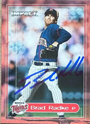 Brad Radke Signed 2000 Fleer Impact Baseball Card - Minnesota Twins
