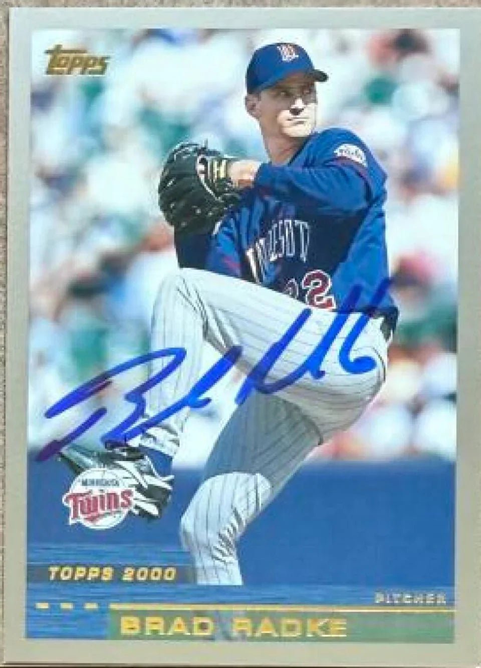 Brad Radke Signed 2000 Topps Baseball Card - Minnesota Twins