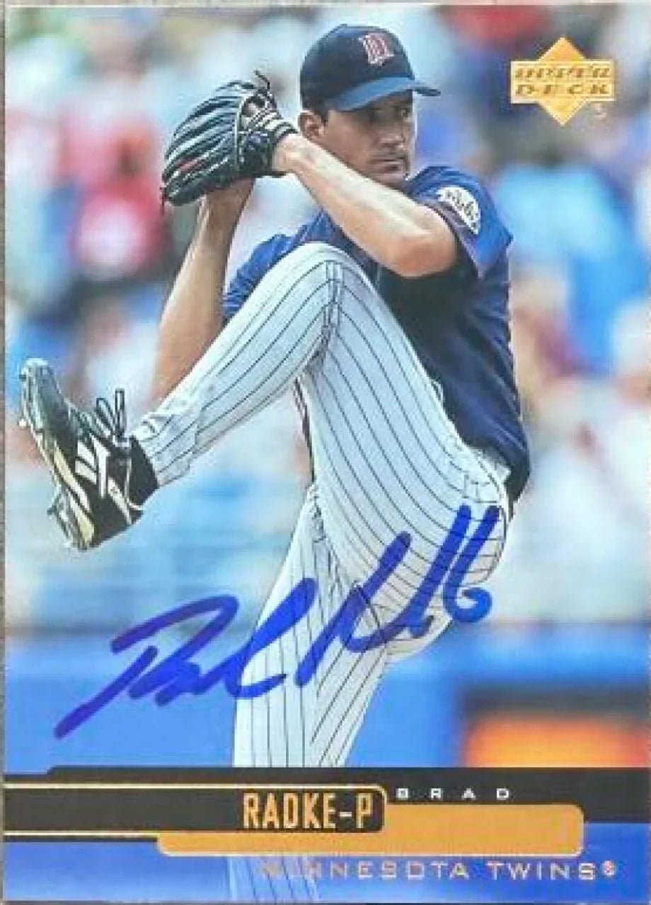 Brad Radke Signed 2000 Upper Deck Baseball Card - Minnesota Twins