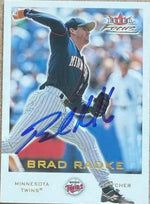 Brad Radke Signed 2001 Fleer Focus Baseball Card - Minnesota Twins
