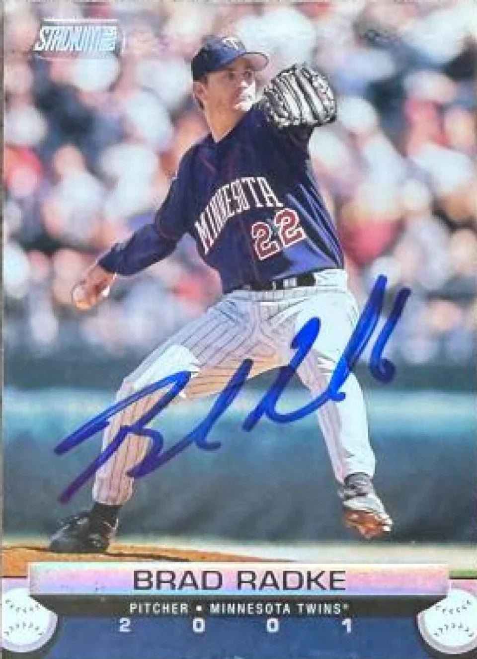 Brad Radke Signed 2001 Stadium Club Baseball Card - Minnesota Twins