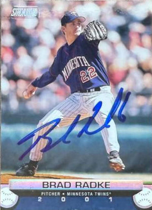 Brad Radke Signed 2001 Stadium Club Baseball Card - Minnesota Twins