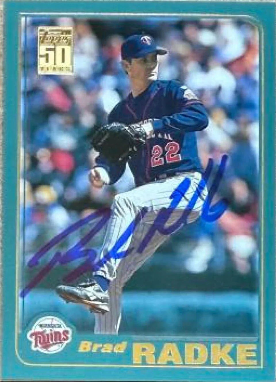 Brad Radke Signed 2001 Topps Baseball Card - Minnesota Twins