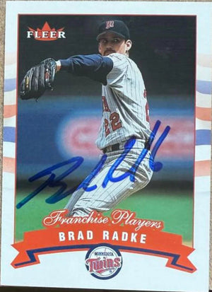 Brad Radke Signed 2002 Fleer Baseball Card - Minnesota Twins #17
