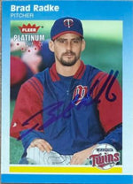 Brad Radke Signed 2002 Fleer Platinum Baseball Card - Minnesota Twins