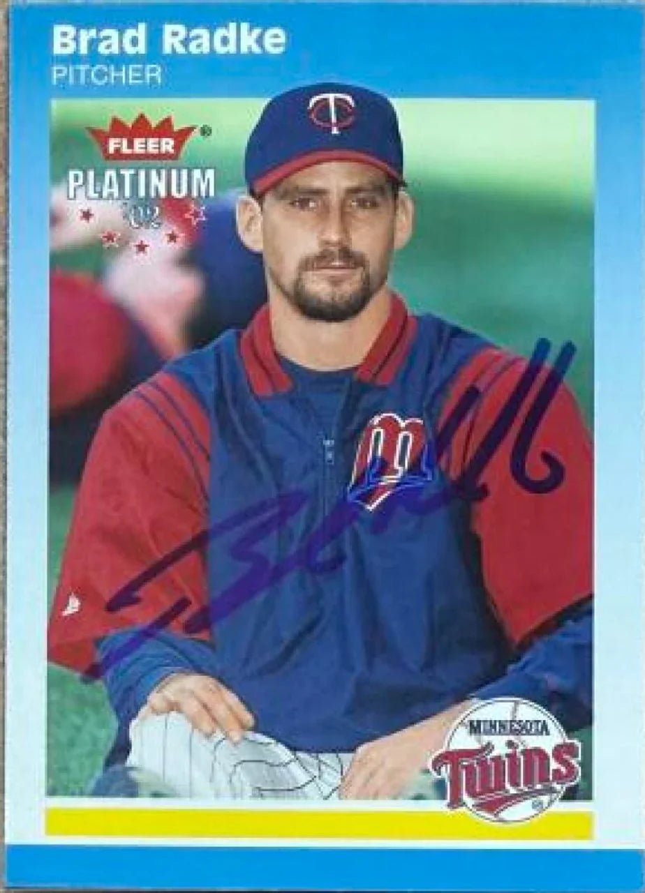 Brad Radke Signed 2002 Fleer Platinum Baseball Card - Minnesota Twins