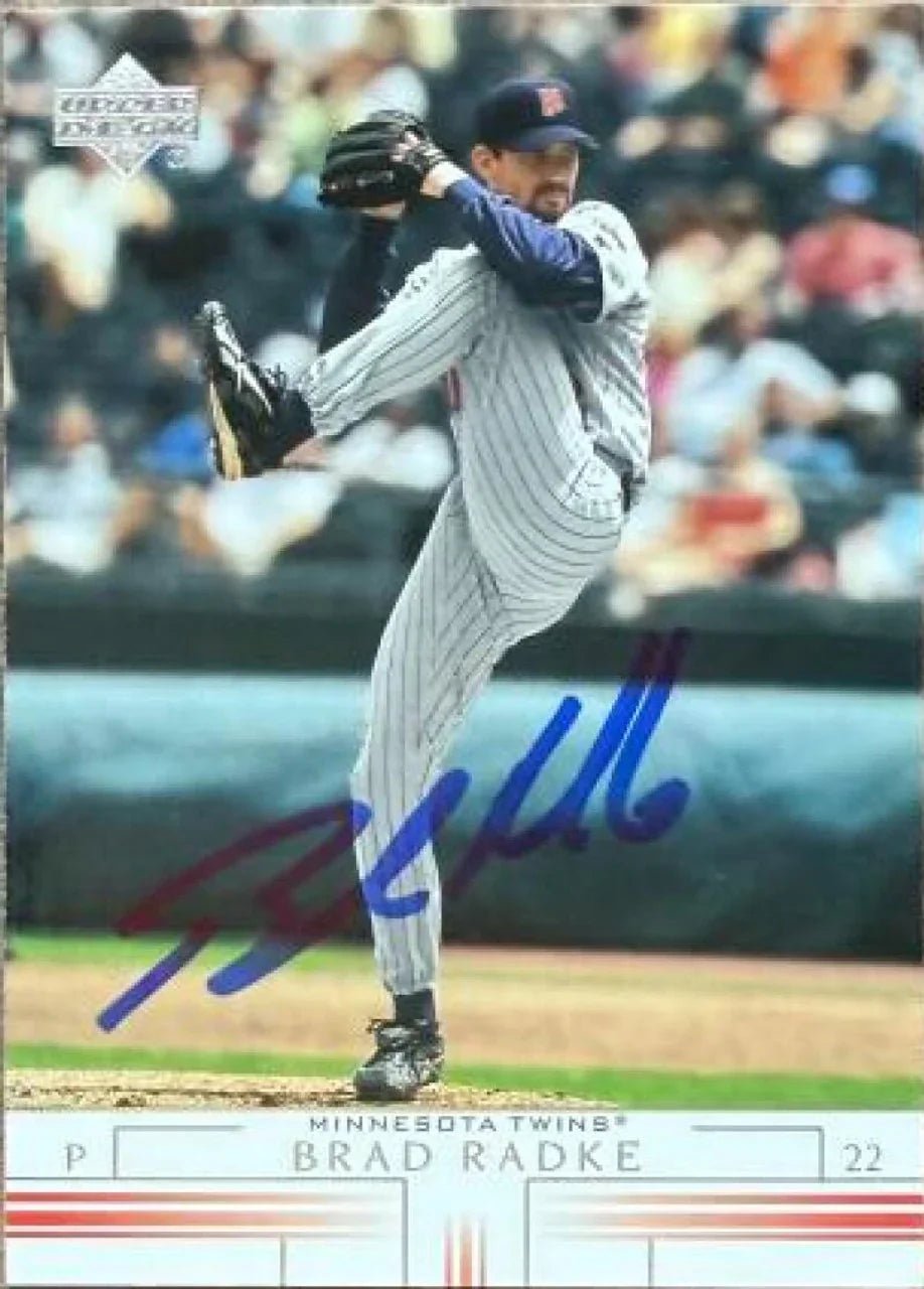 Brad Radke Signed 2002 Upper Deck Baseball Card - Minnesota Twins