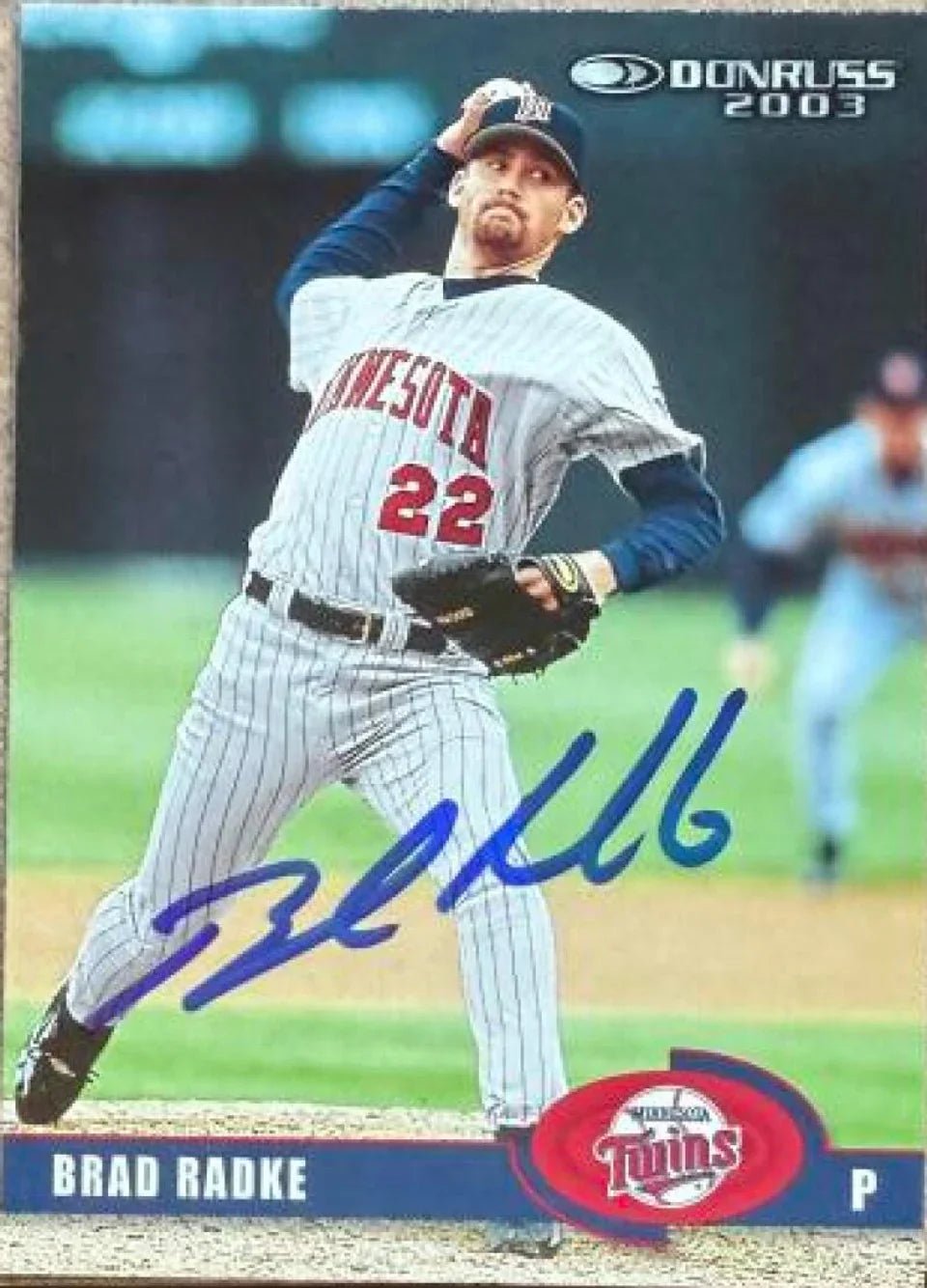 Brad Radke Signed 2003 Donruss Baseball Card - Minnesota Twins