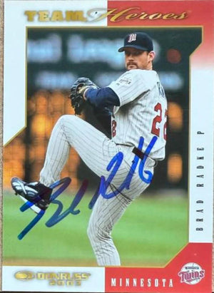 Brad Radke Signed 2003 Donruss Team Heroes Baseball Card - Minnesota Twins