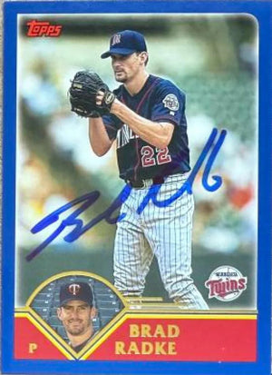 Brad Radke Signed 2003 Topps Baseball Card - Minnesota Twins