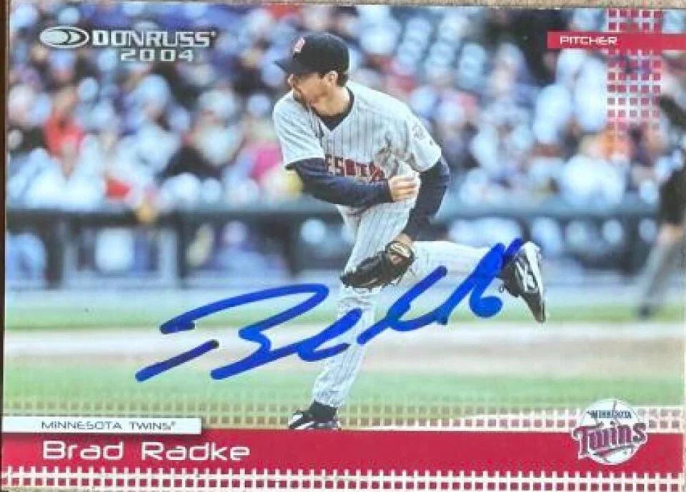 Brad Radke Signed 2004 Donruss Baseball Card - Minnesota Twins